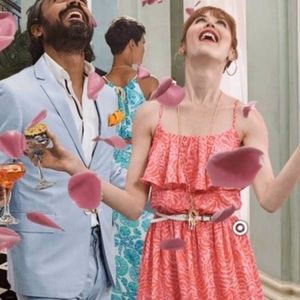 NWOT Lilly Pulitzer pink leafy print dress